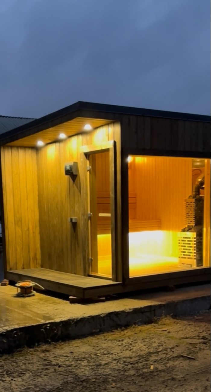 Каркасная сауна 3 х 2,5м печь Aston - 13 000 рублей