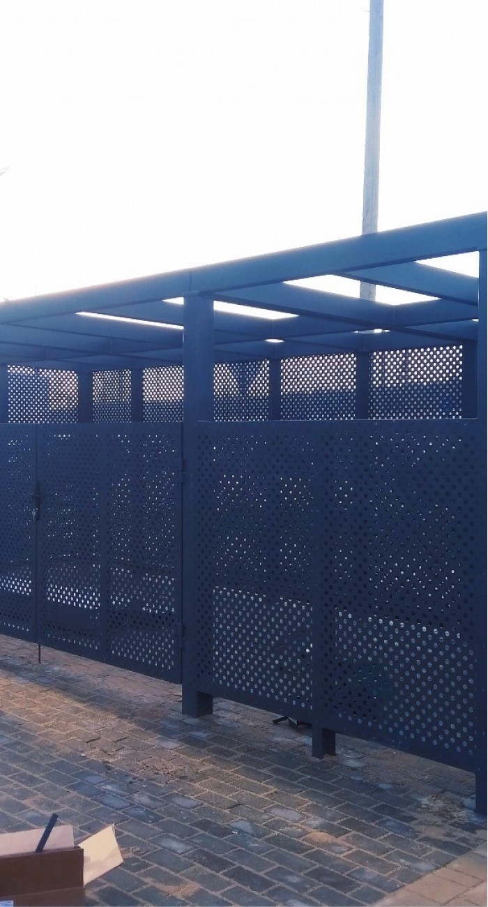 Навес для мусорок закрытый