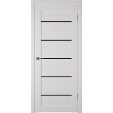 Межкомнатная дверь Экошпон Atum Pro Х27 black gloss Milky White