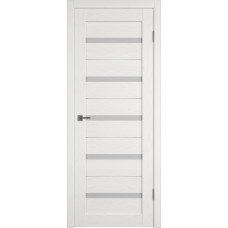 Дверь межкомнатная Atum Pro AL7 white cloud Polar Soft молдинг серебро