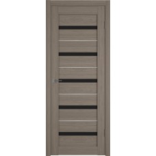 Дверь межкомнатная Atum Pro AL7 BLACK gloss Brun oak молдинг серебро