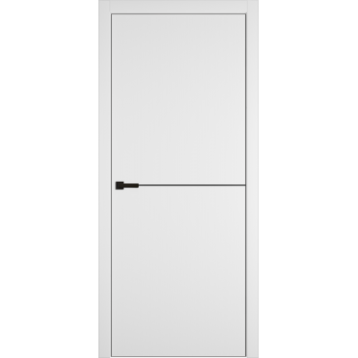 Межкомнатная дверь Полипропилен Basic 1 Ice ABS Black Молдинг Black