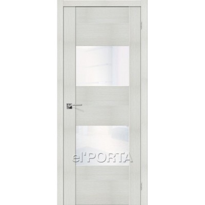 Межкомнатная дверь Экошпон Эльпорта VG2 Vetro Bianco Veralinga