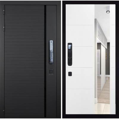 Входная дверь ГРАНИТ Пиано Смарт-83 Зеркало