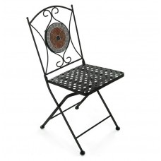 Julia складной стул черный с мозаикой «плитка квадрат»