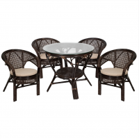 Комплект обеденный стол + 4 кресла